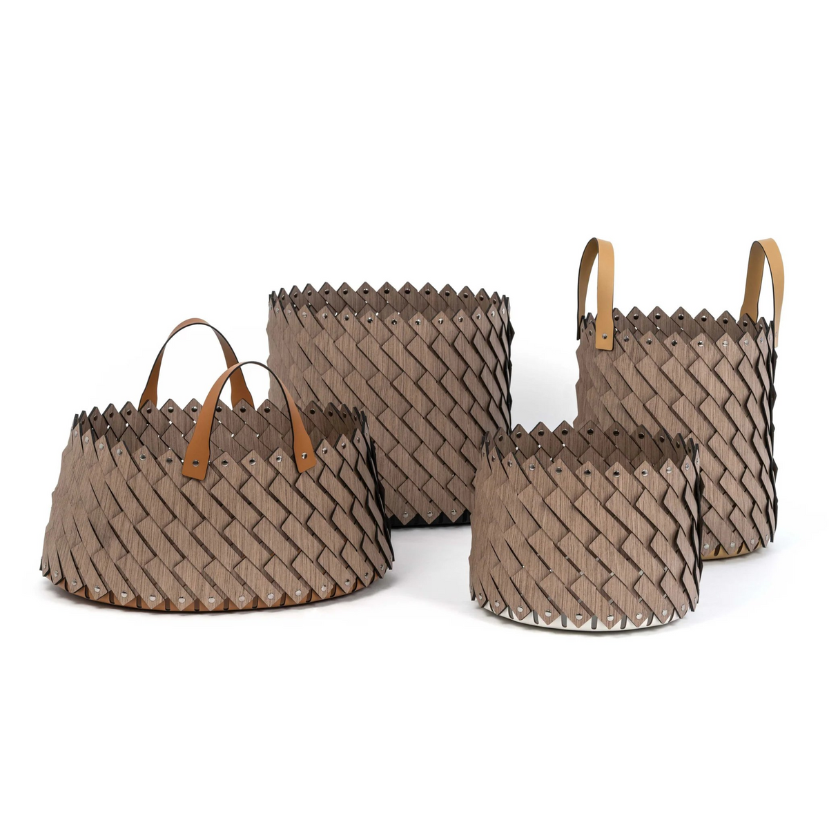 Wood Weave Square Basket S | Pinetti Sestriere | Italianfuniture.com