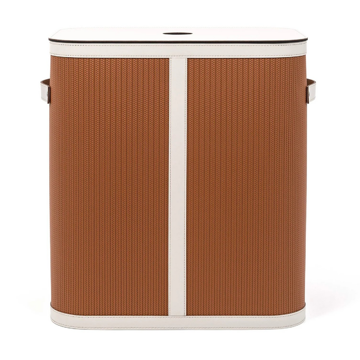 Rectangular Lidded Leather Basket | Pinetti Roda | OROA.com
