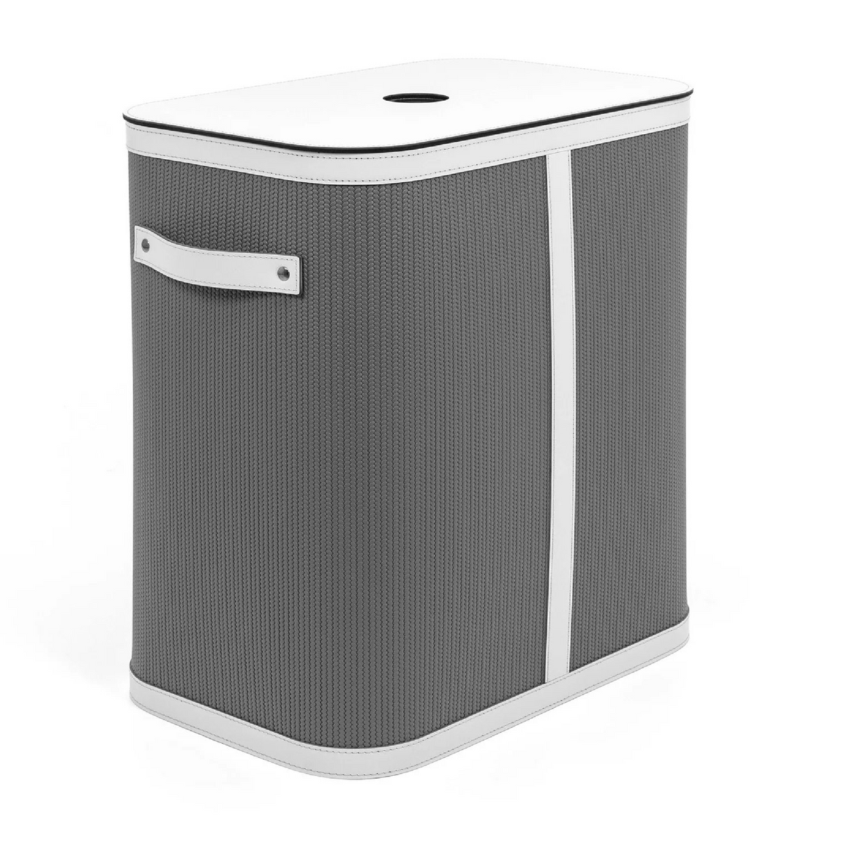 Rectangular Lidded Leather Basket | Pinetti Roda | OROA.com