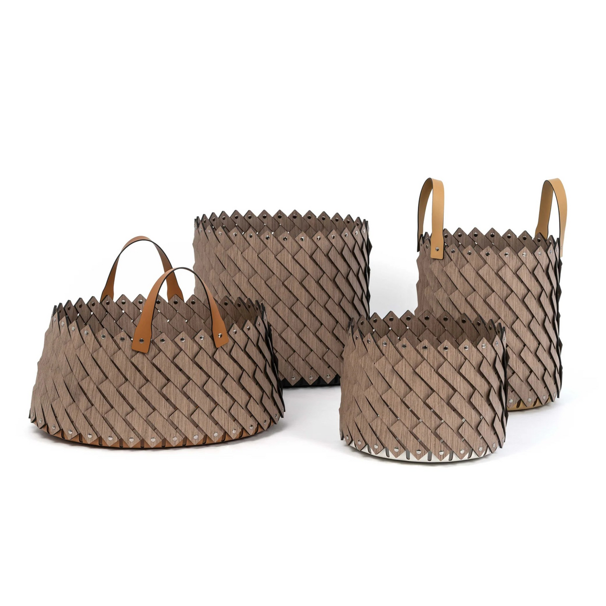 Weave Square Basket with Handles M | Pinetti Sestriere | Italianfuniture.com