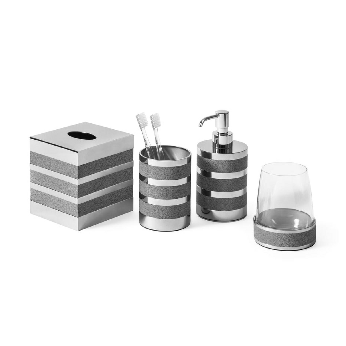 Metal and Leather Toothbrush Holder | Pinetti Saturno | OROA.com