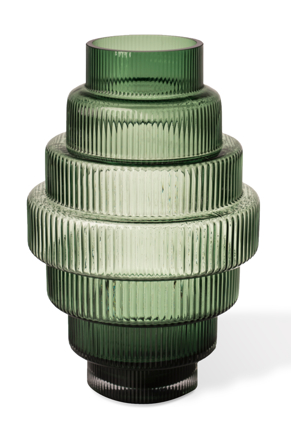 Green Tiered Glass Vase | Oroa.com