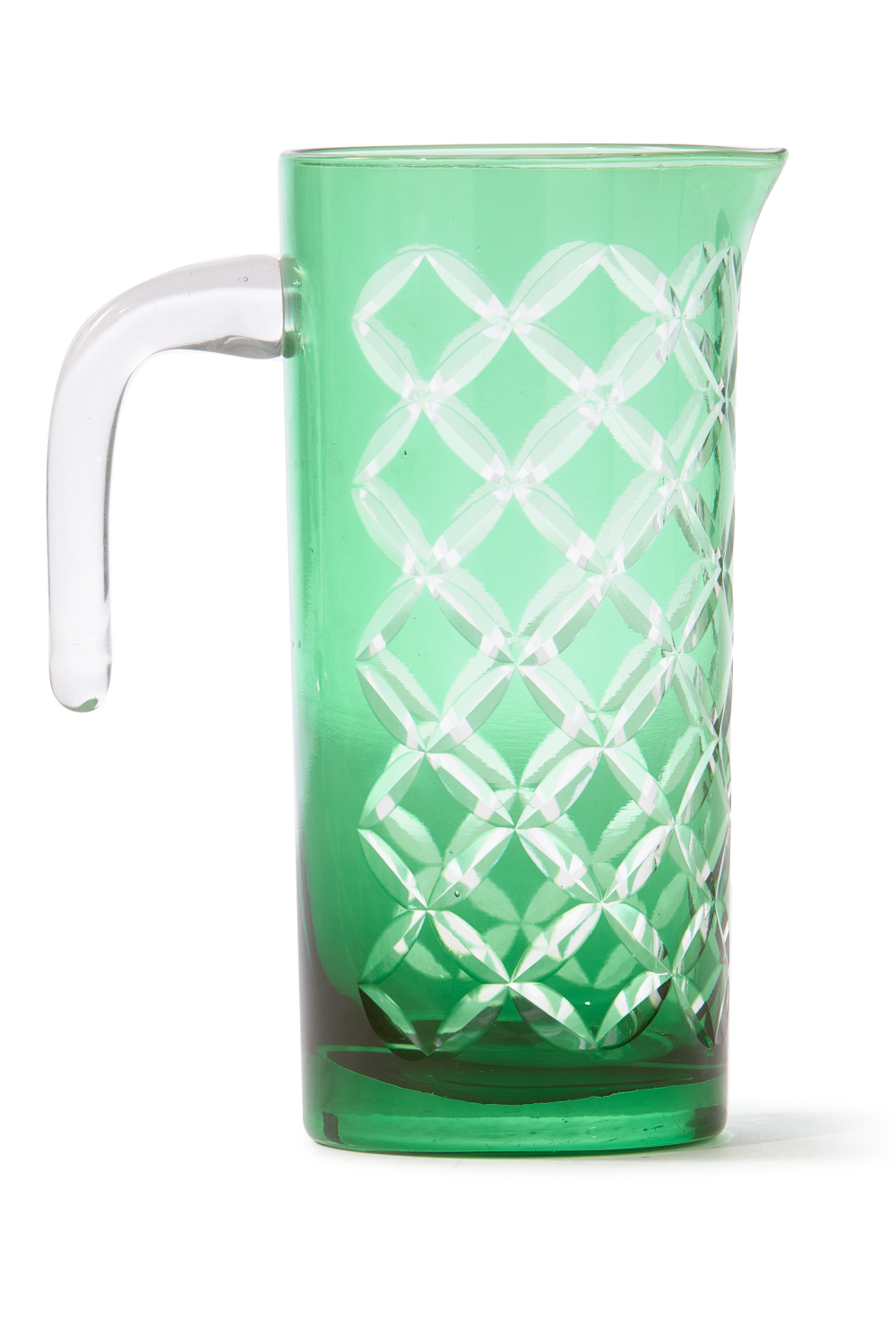Patterned Green Glass Pitcher | Pols Potten Cuttings | Oroa.com
