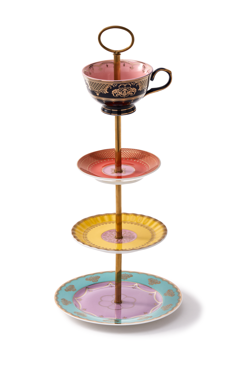 Multi-colored Porcelain High Tea Set | Pols Potten Grandpa | Oroa.com