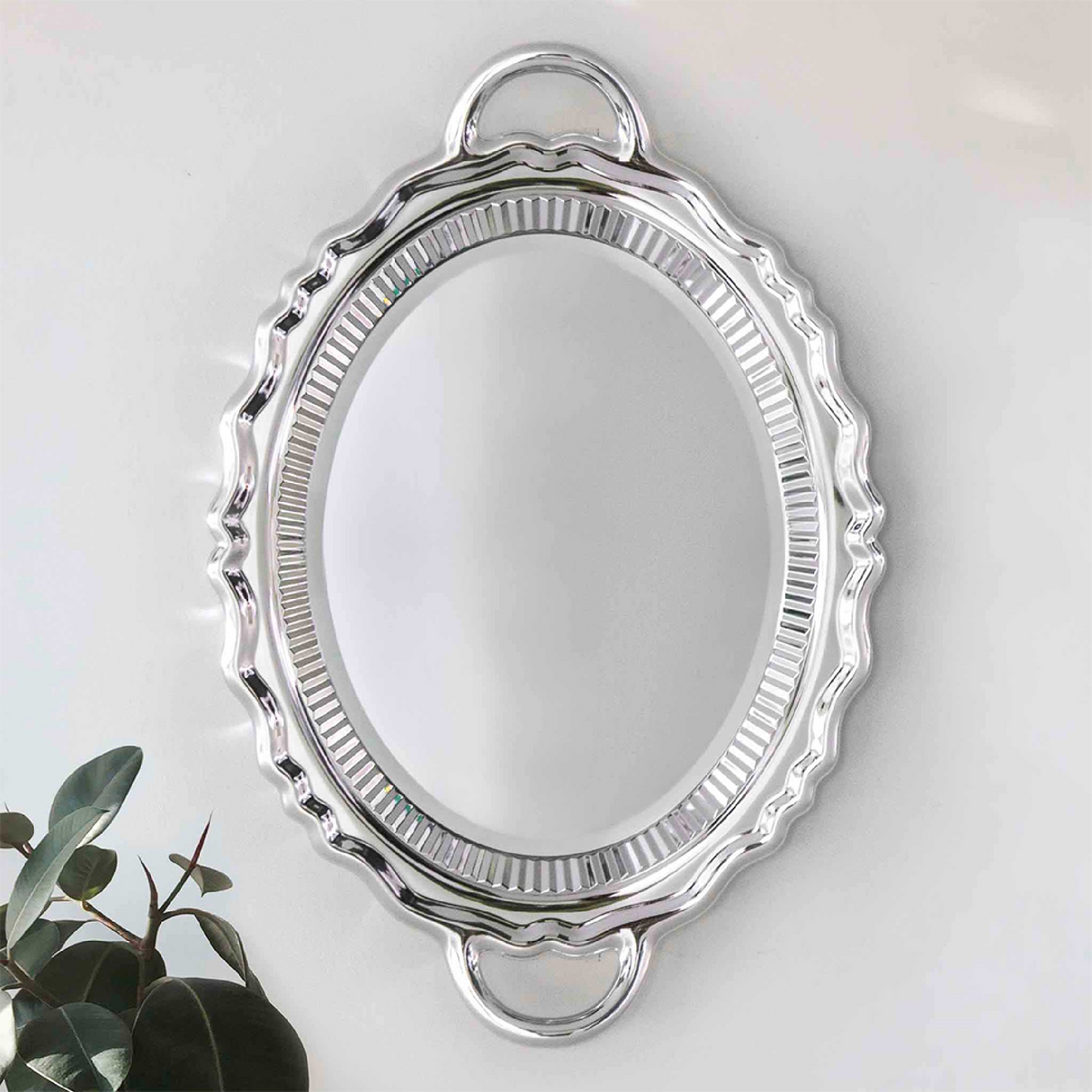 Metallic Tray Wall Mirror | Qeeboo Plateau Miroir | OROA.com