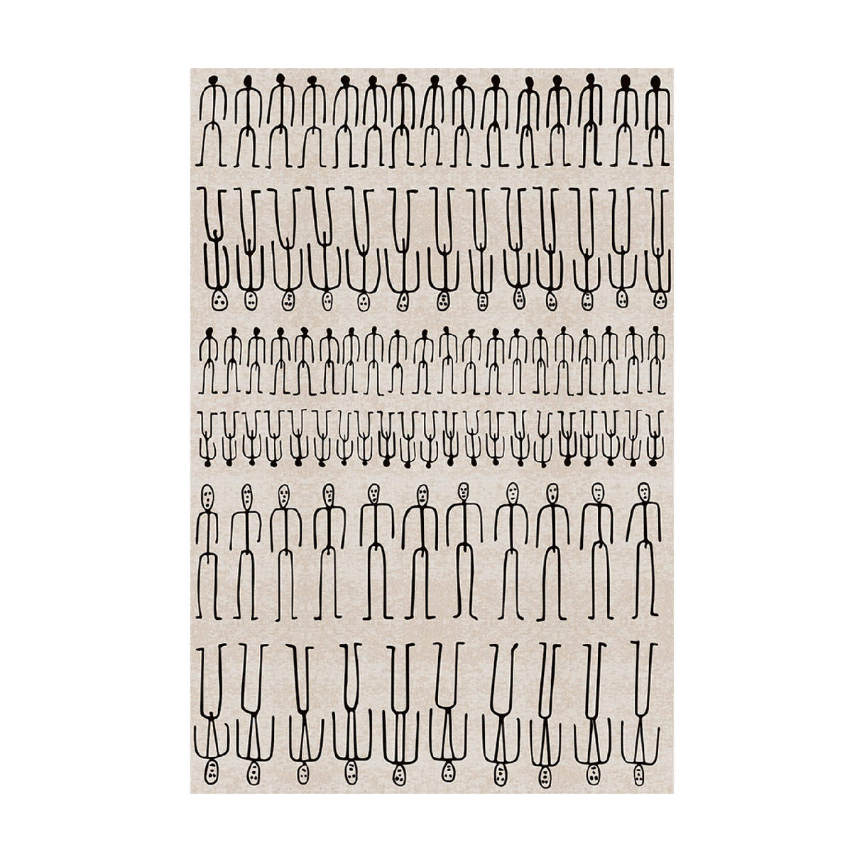 Human Line Art Carpet | Qeeboo Parade