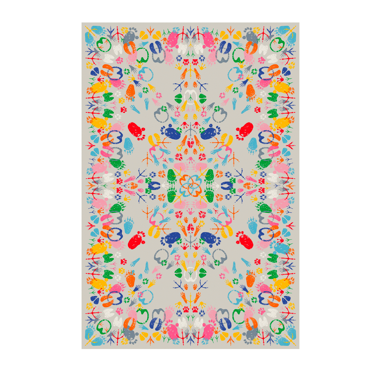 Foot Prints Rug | Qeeboo Animal Traces | OROA.com