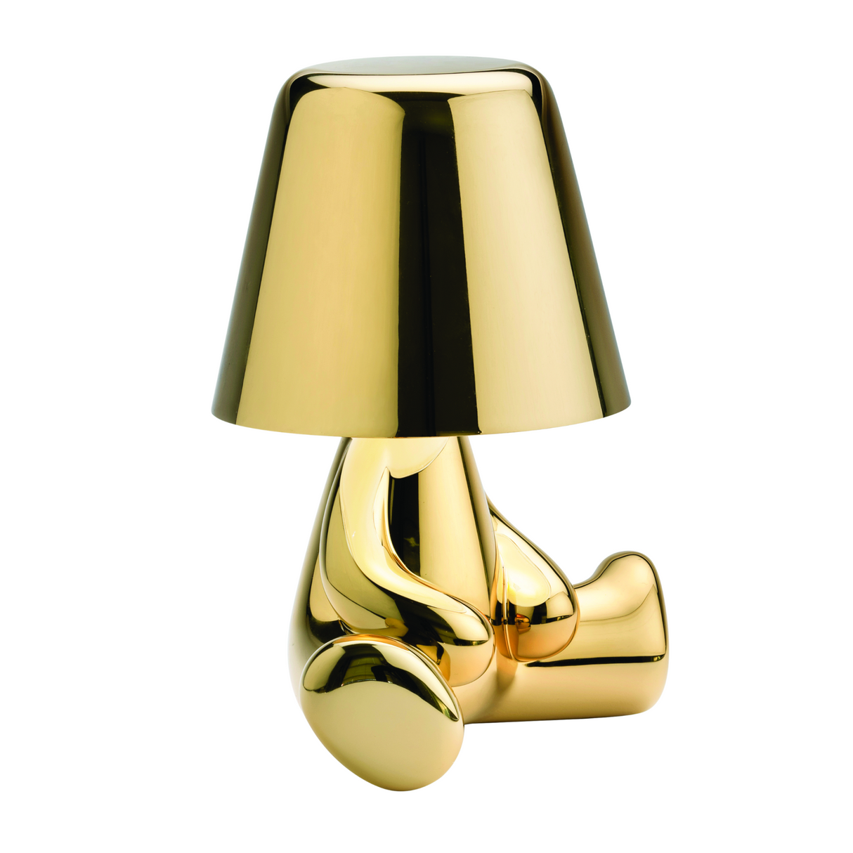 Metallic Child Figurine LED Lamp | Qeeboo Golden Brothers | OROA.com
