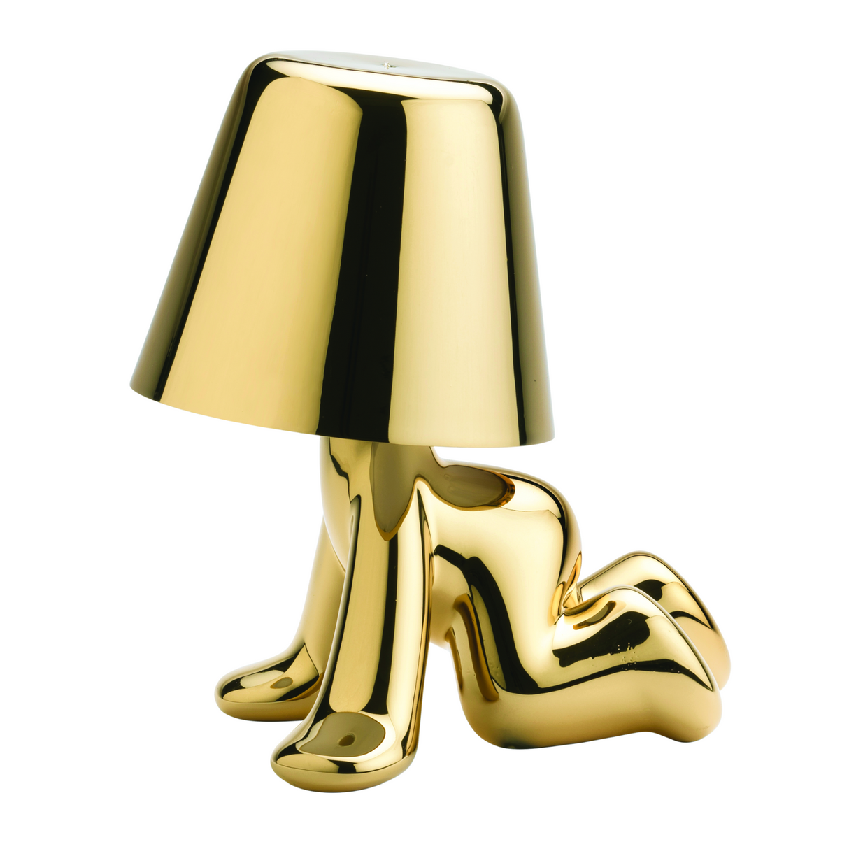 Metallic Child Figurine LED Lamp | Qeeboo Golden Brothers | OROA.com
