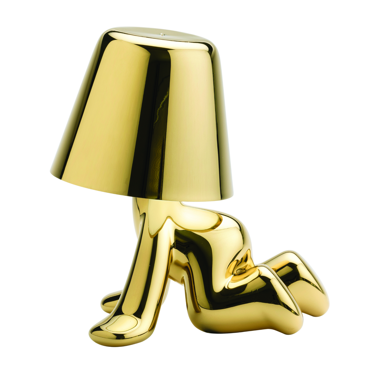 Metallic Child Figurine LED Lamp | Qeeboo Golden Brothers | OROA.com