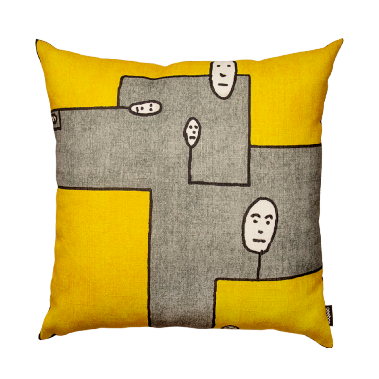 Yellow Face Printed Cushion | Qeeboo Dog | Oroa.com
