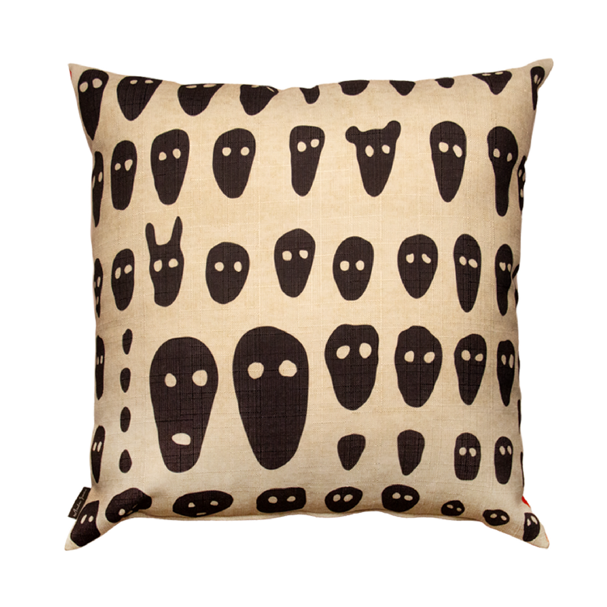 Illustrated Design Cushion | Qeeboo Faces on Red | Oroa.com