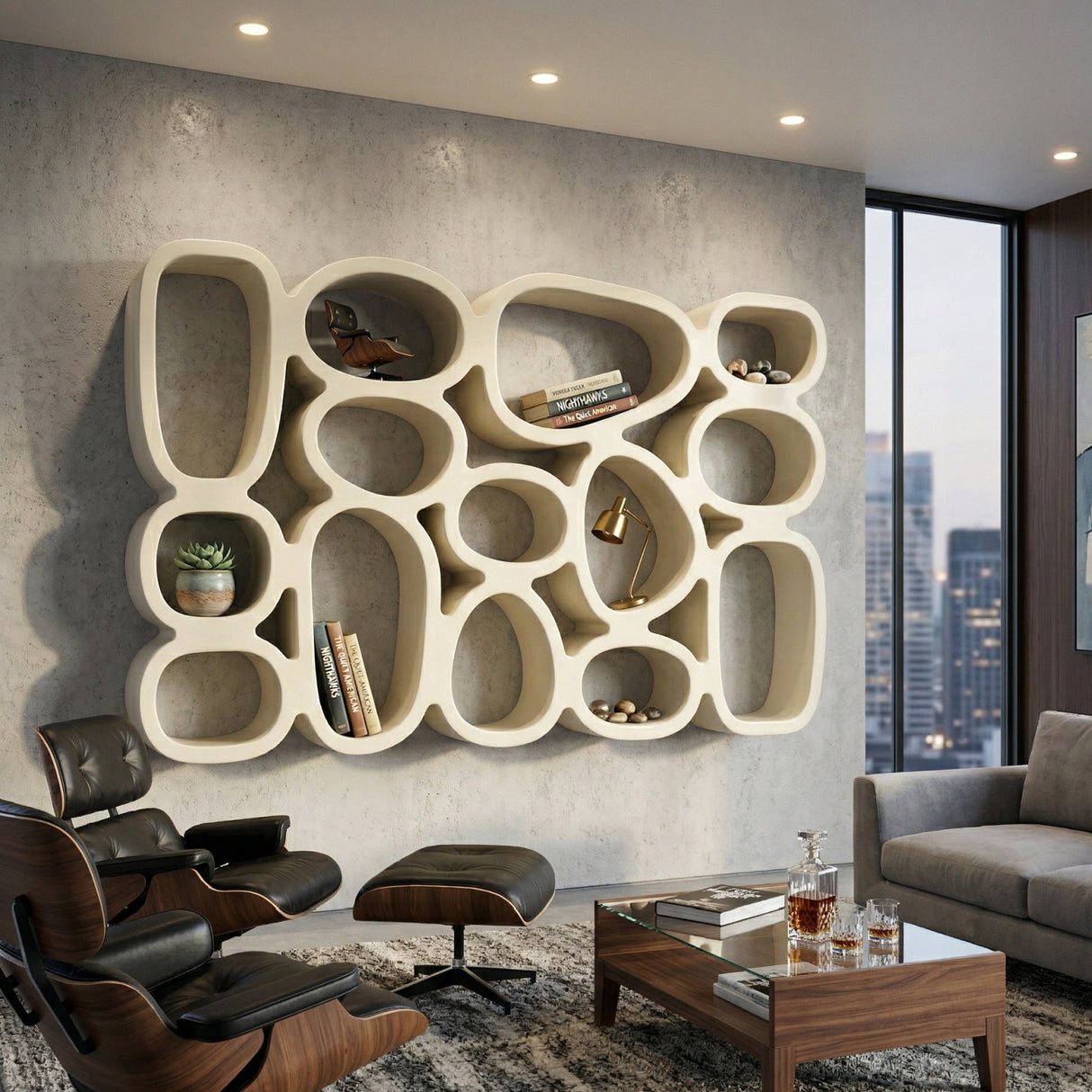 Abstract Sectioned Bookcase | Oroa.com