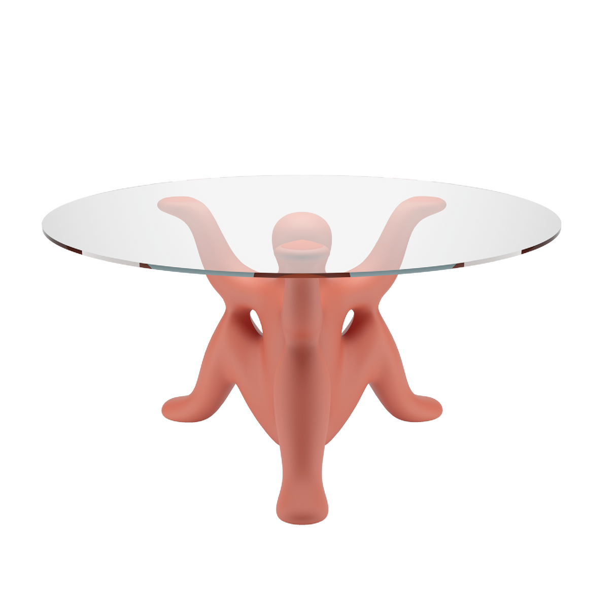 Sculptural Glass-Top Table | Qeeboo Helpyourself | OROA.com