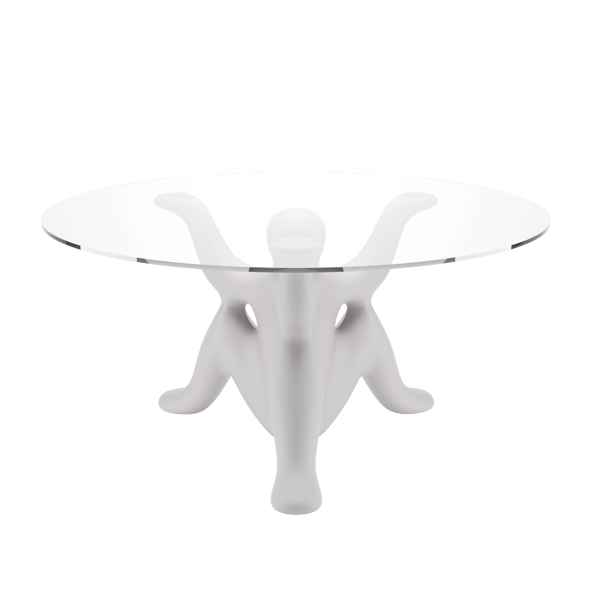 Sculptural Glass-Top Table | Qeeboo Helpyourself | OROA.com