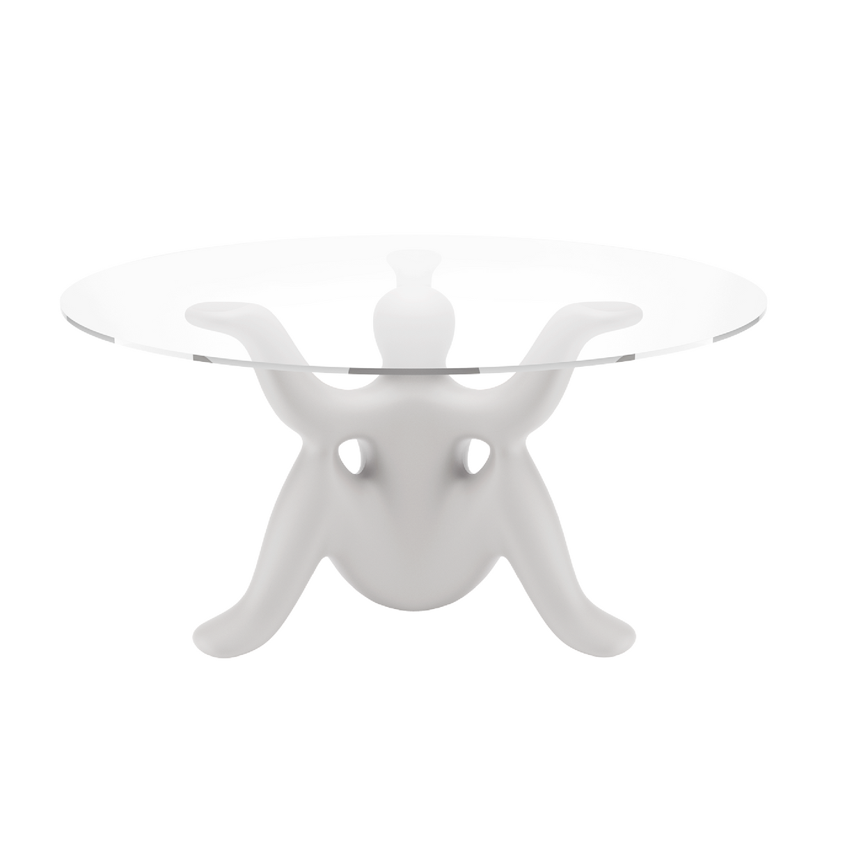 Sculptural Glass-Top Table | Qeeboo Helpyourself | OROA.com