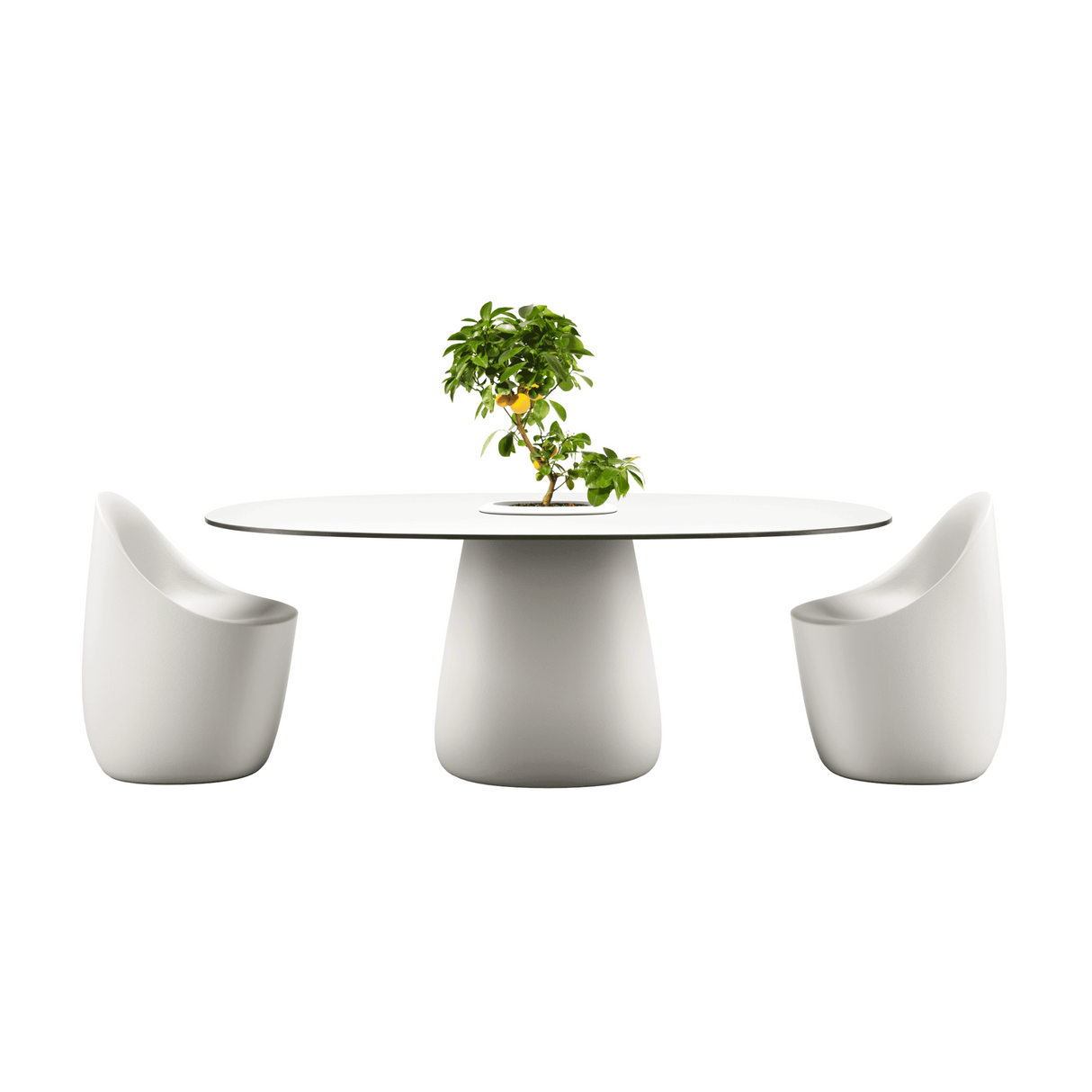 Indoor/Outdoor Bucket Dining Table | Qeeboo Cobble | OROA.com