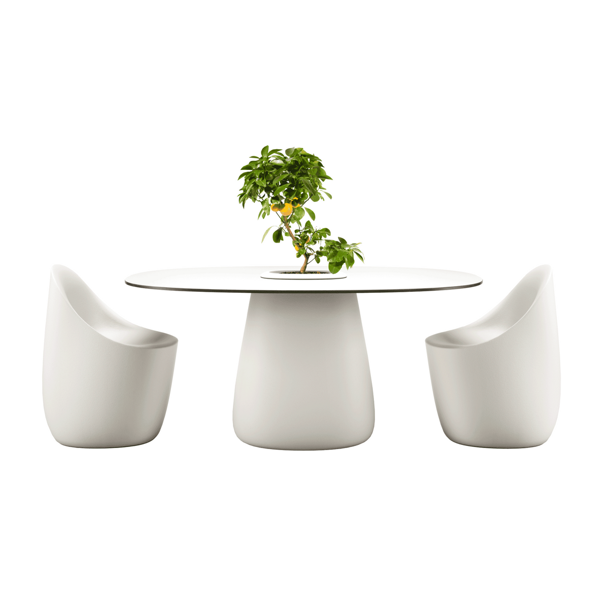 Indoor/Outdoor Bucket Dining Table | Qeeboo Cobble | OROA.com