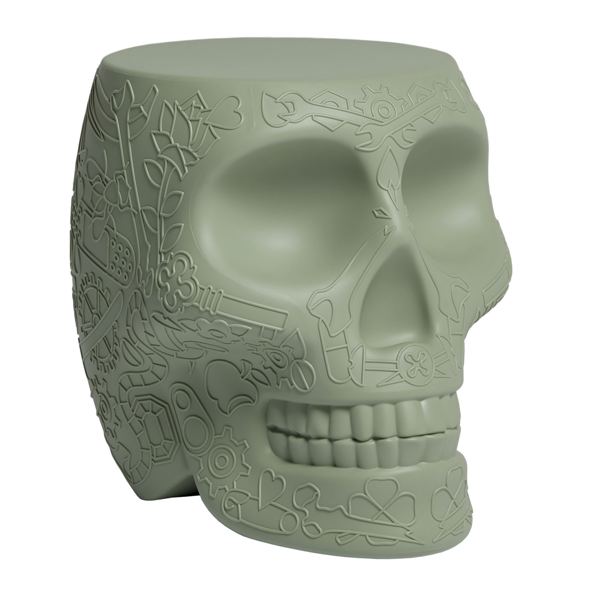 Skull-Shaped Stool Side Table | Qeeboo Mexico | OROA.com
