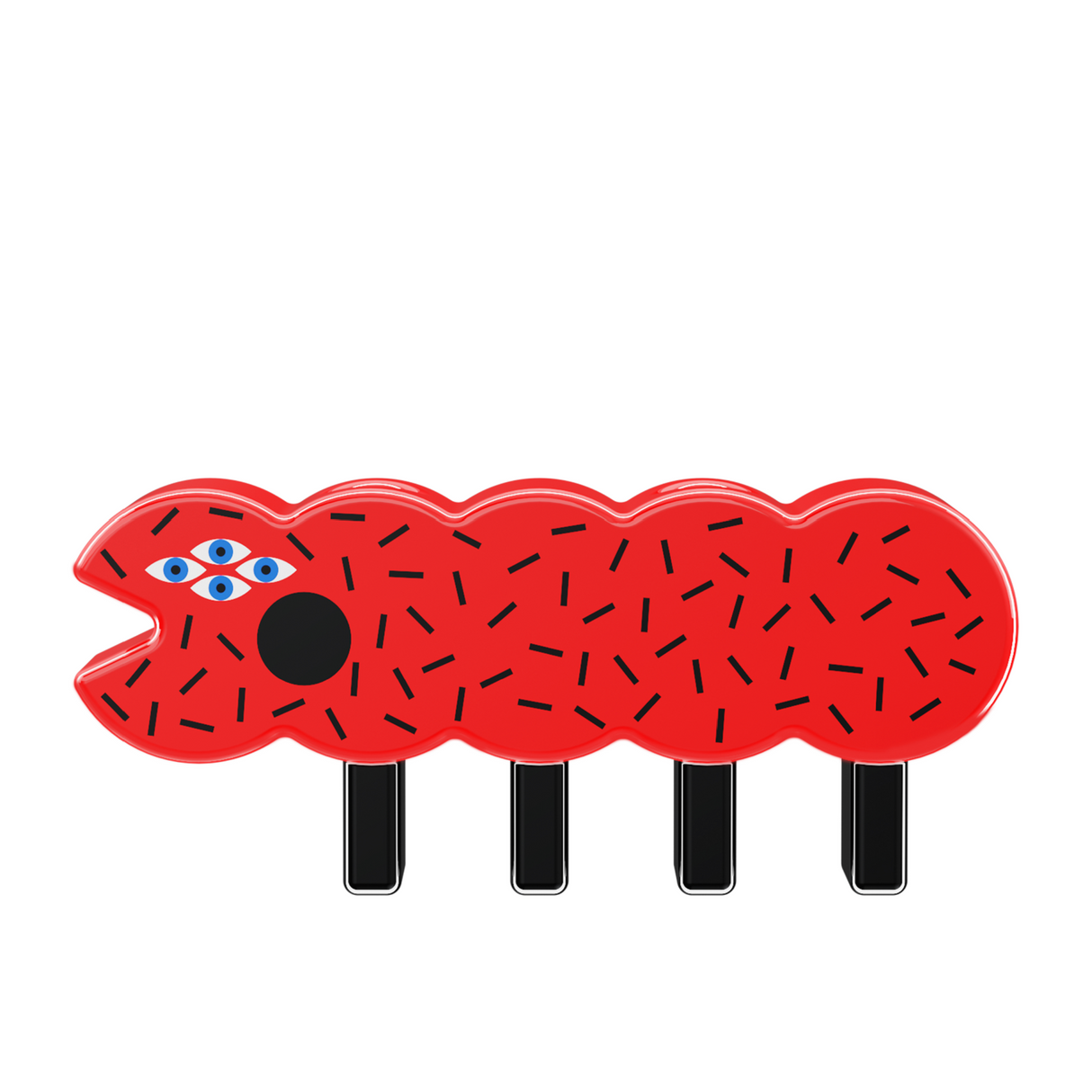 Red Caterpillar Candlestick | Qeeboo Brucoloco | OROA.com