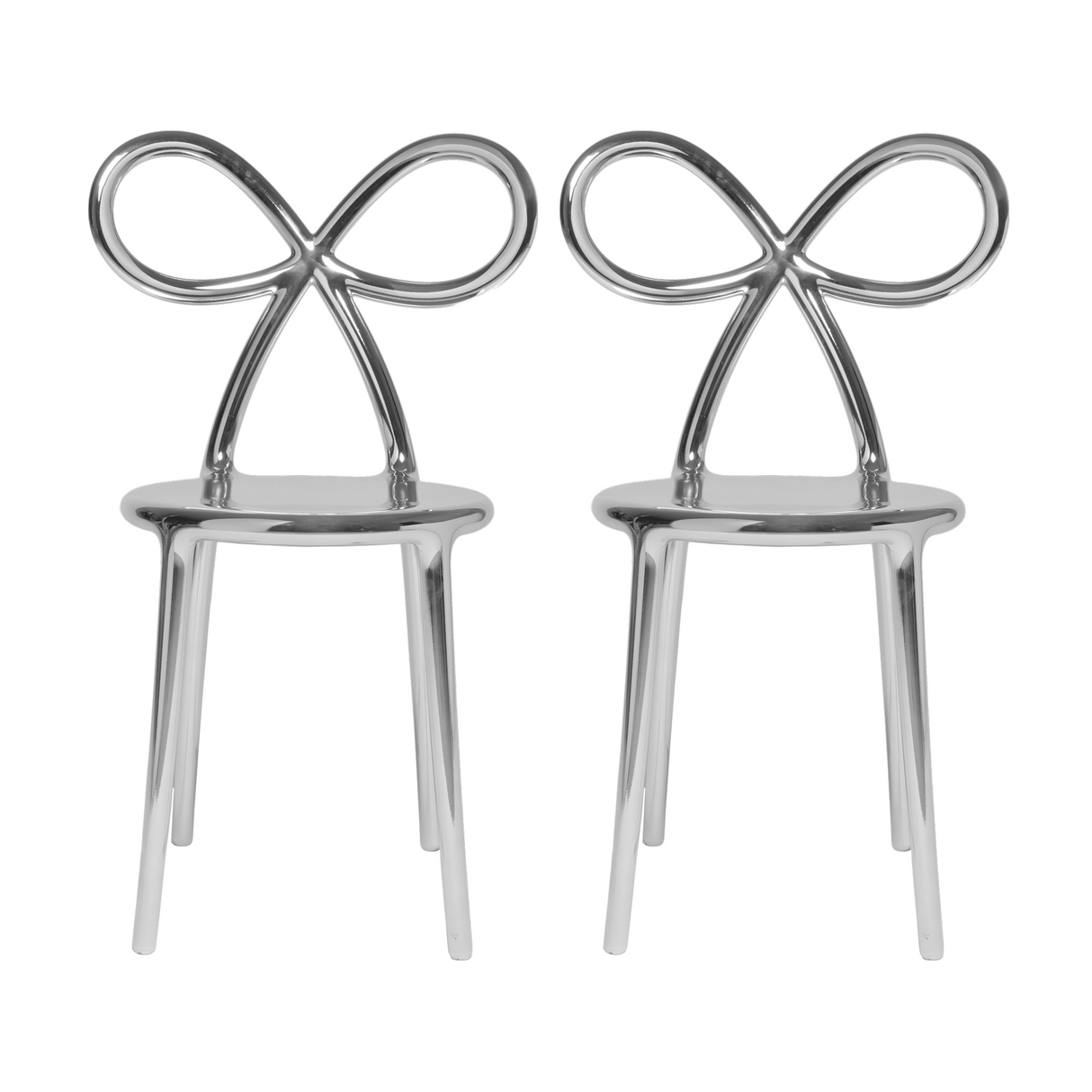 Modern Chic Dining Chair Set (2) | Qeeboo Ribbon | OROA.com