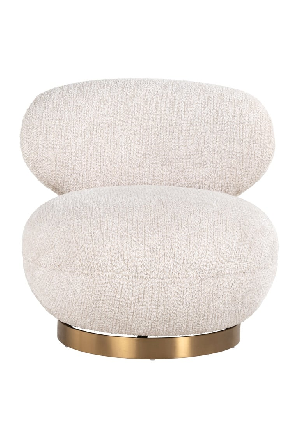 Cream Upholstered Swivel Easy Chair | Richmond Interiors Jace | Oroa.com