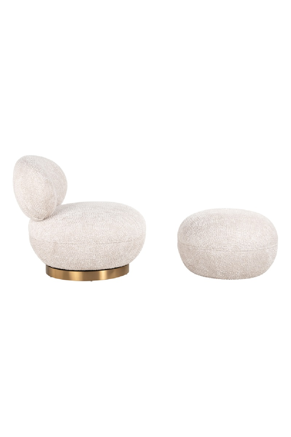 Cream Upholstered Swivel Easy Chair | Richmond Interiors Jace | Oroa.com