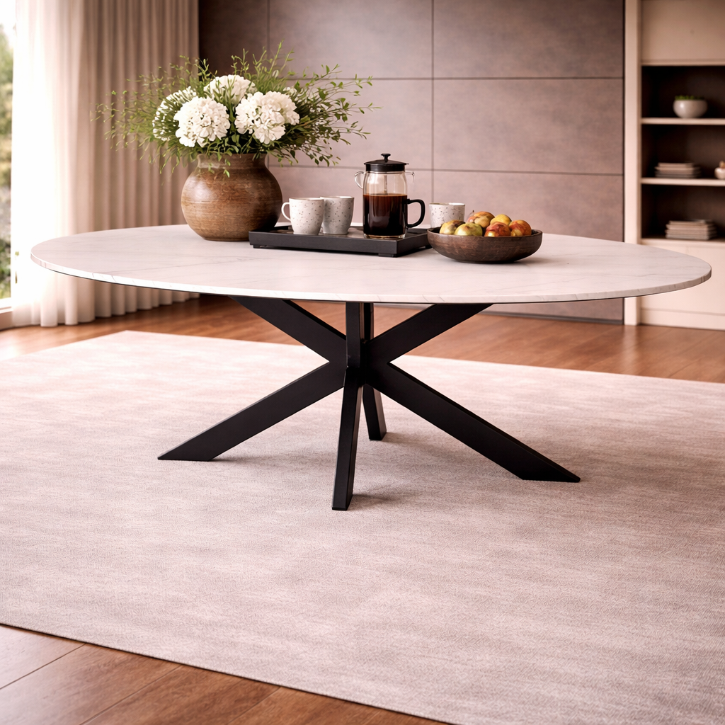Oval Marble Dining Table | Oroa.com