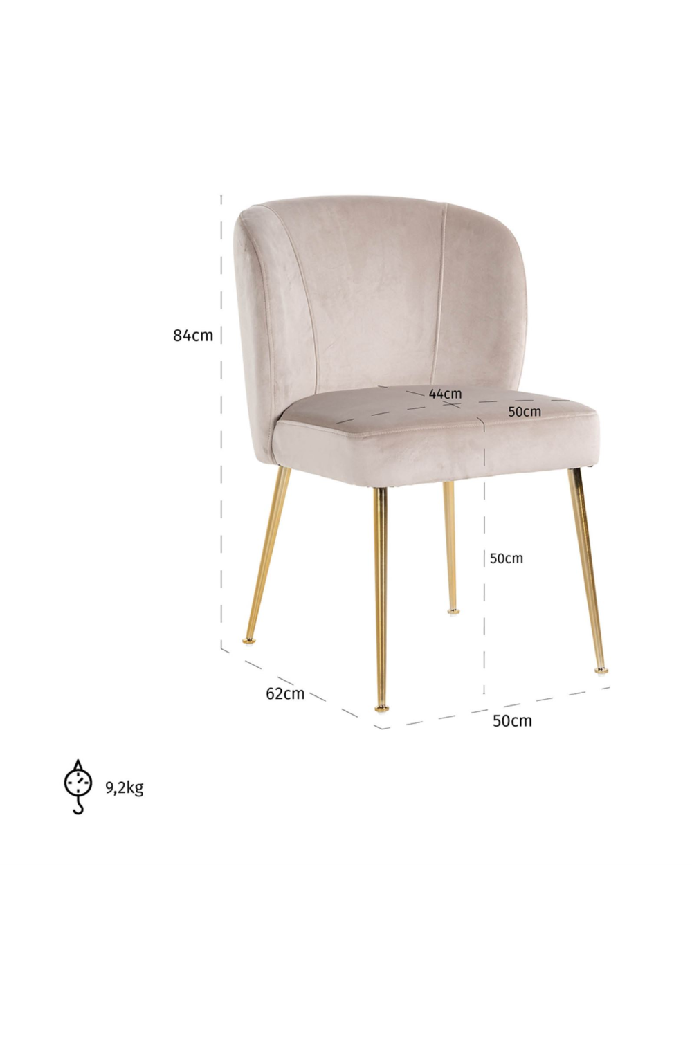 Curved Back Modern Dining Chair | Richmond Interiors Cannon | Oroa.com