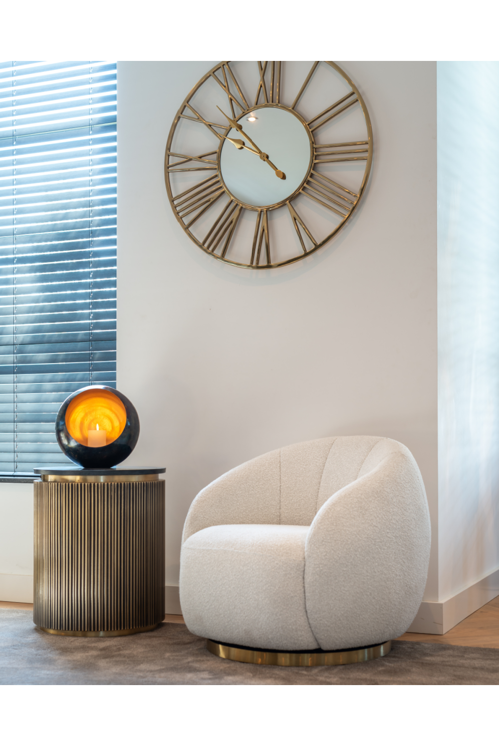 Round Swivel Easy Chair | Richmond Interiors Jago | Oroa.com