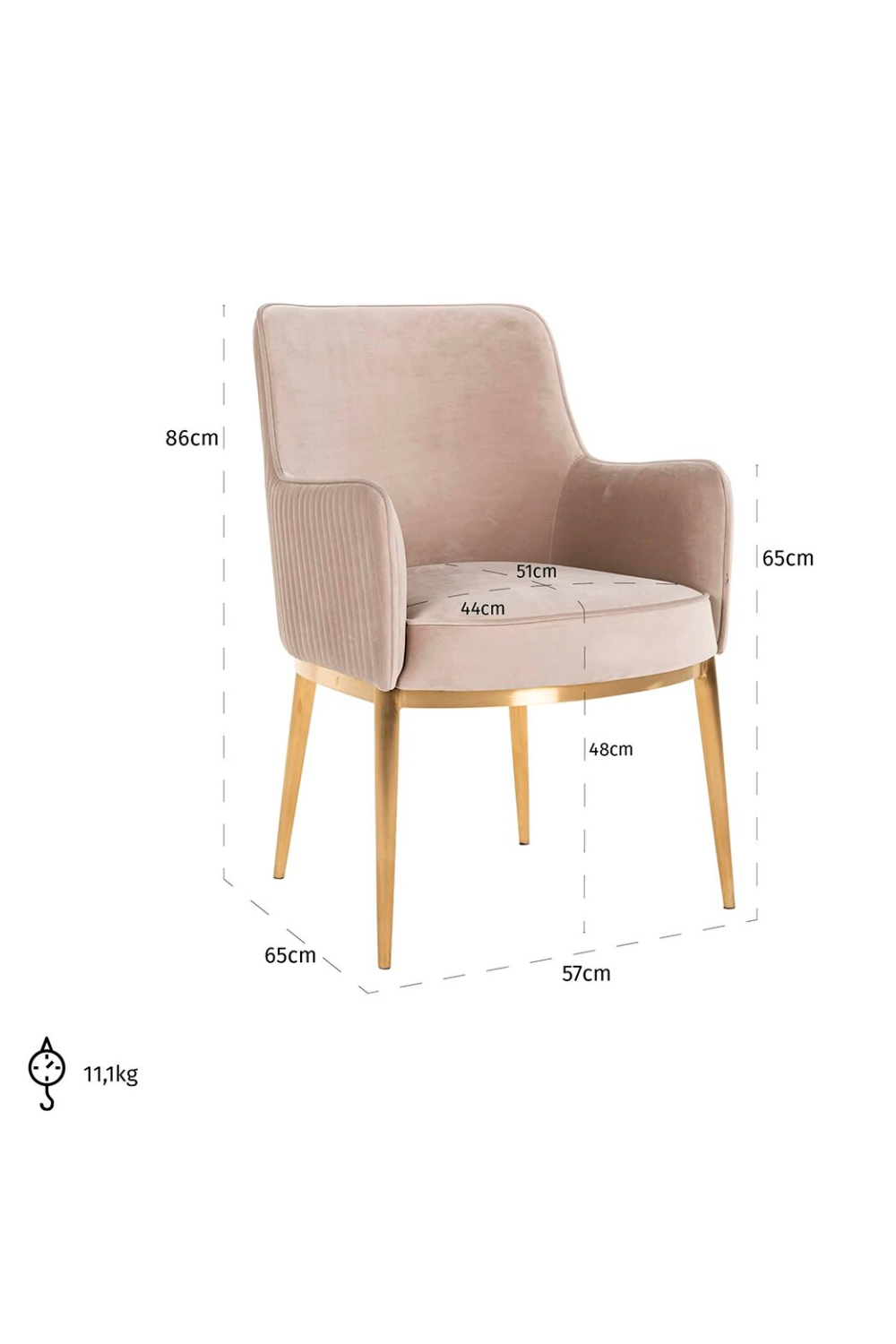 Velvet Dining Armchair | Richmond Interiors Breeze | Oroa.com