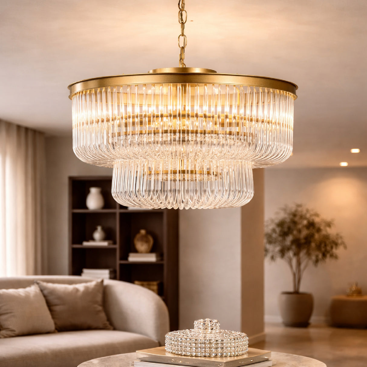 Cascading Crystal Hanging Lamp | Oroa.com