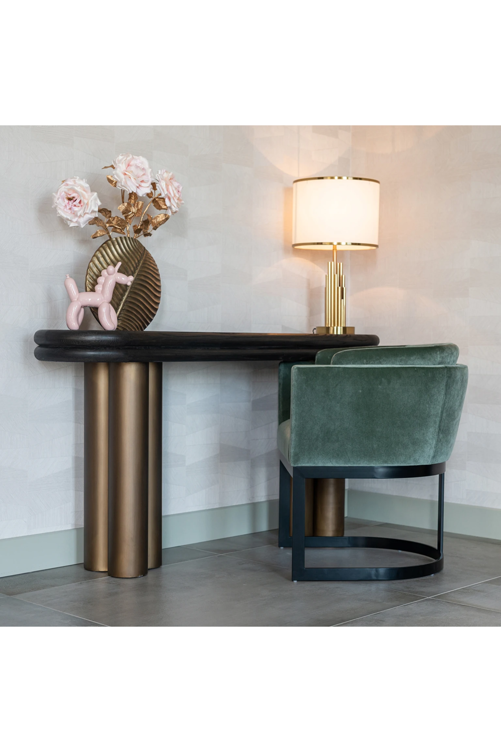 Lacquered Metal Console | Richmond Interiors Macaron | OROA.com