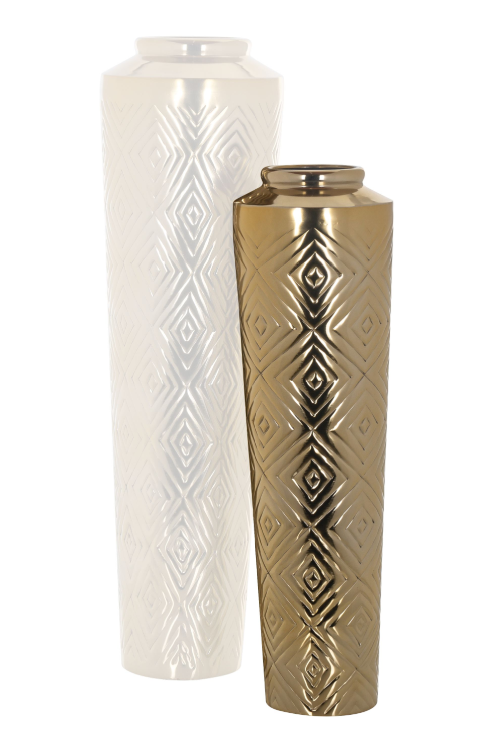 Gold Carved Vase | Oroa.com