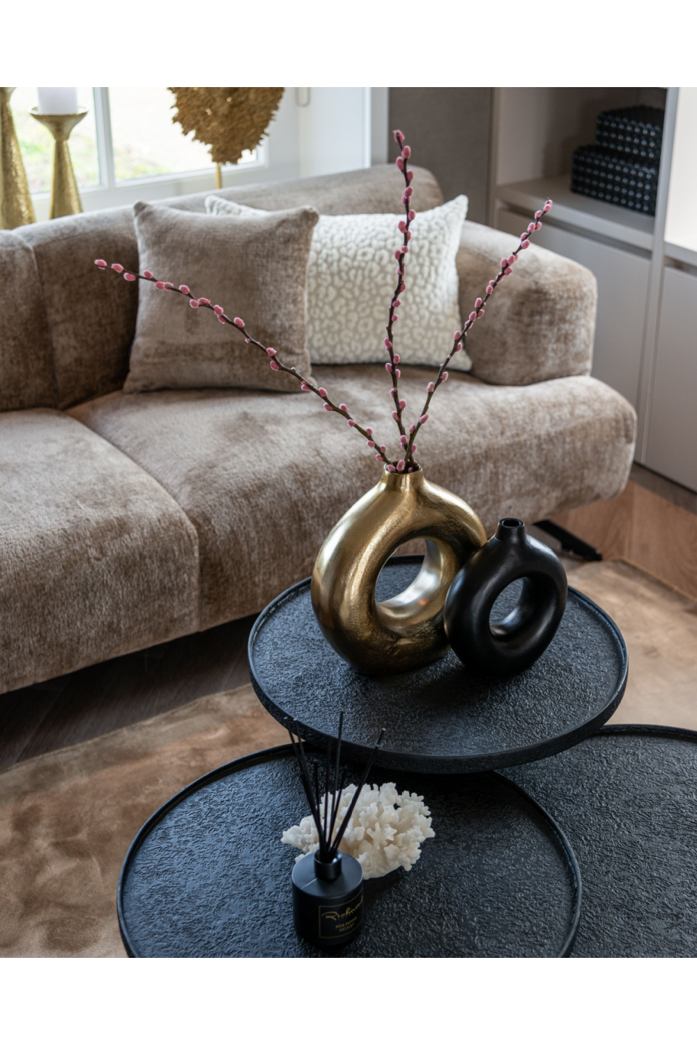 Round Tripod Coffee Table Set (3) | Richmond Interiors Oxford | Oroa.com