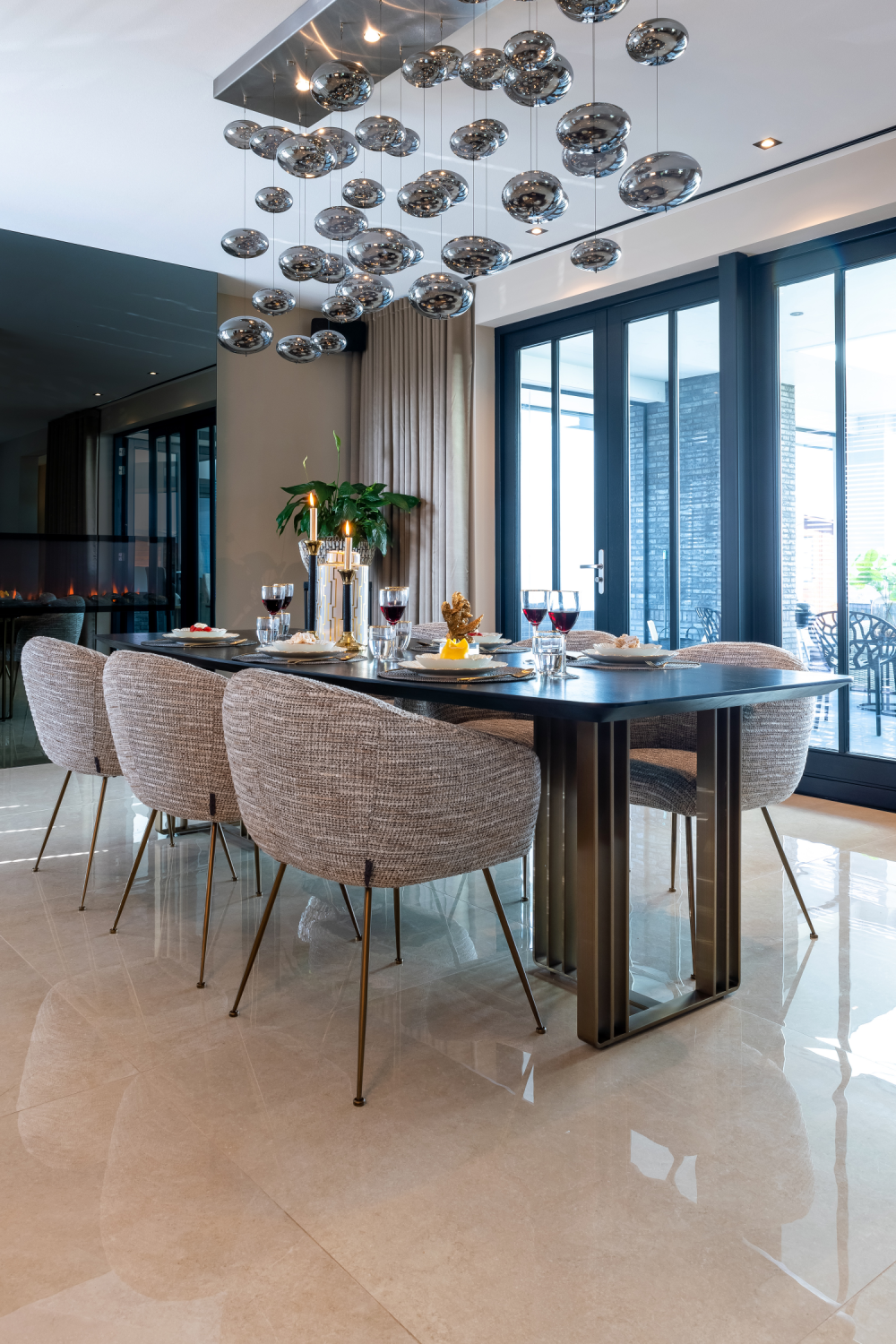 Beige Curved Dining Chair | Richmond Interiors Amalfi | Oroa.com