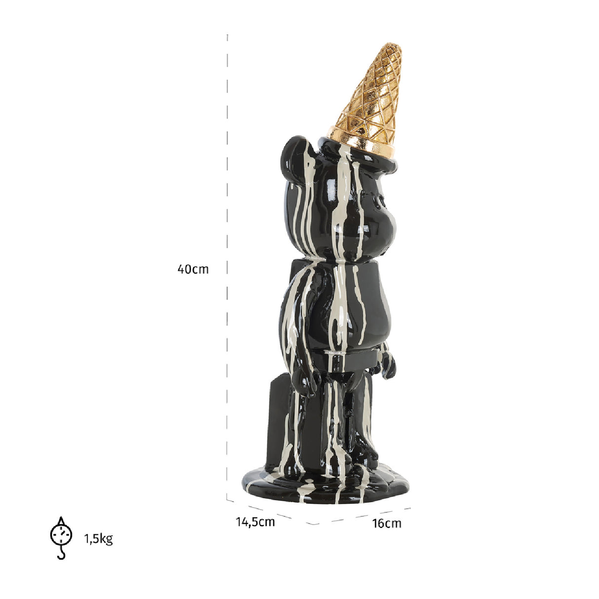 Modern European furniture - Black Bear Decorative Object - www.oroa.com | Oroa.com