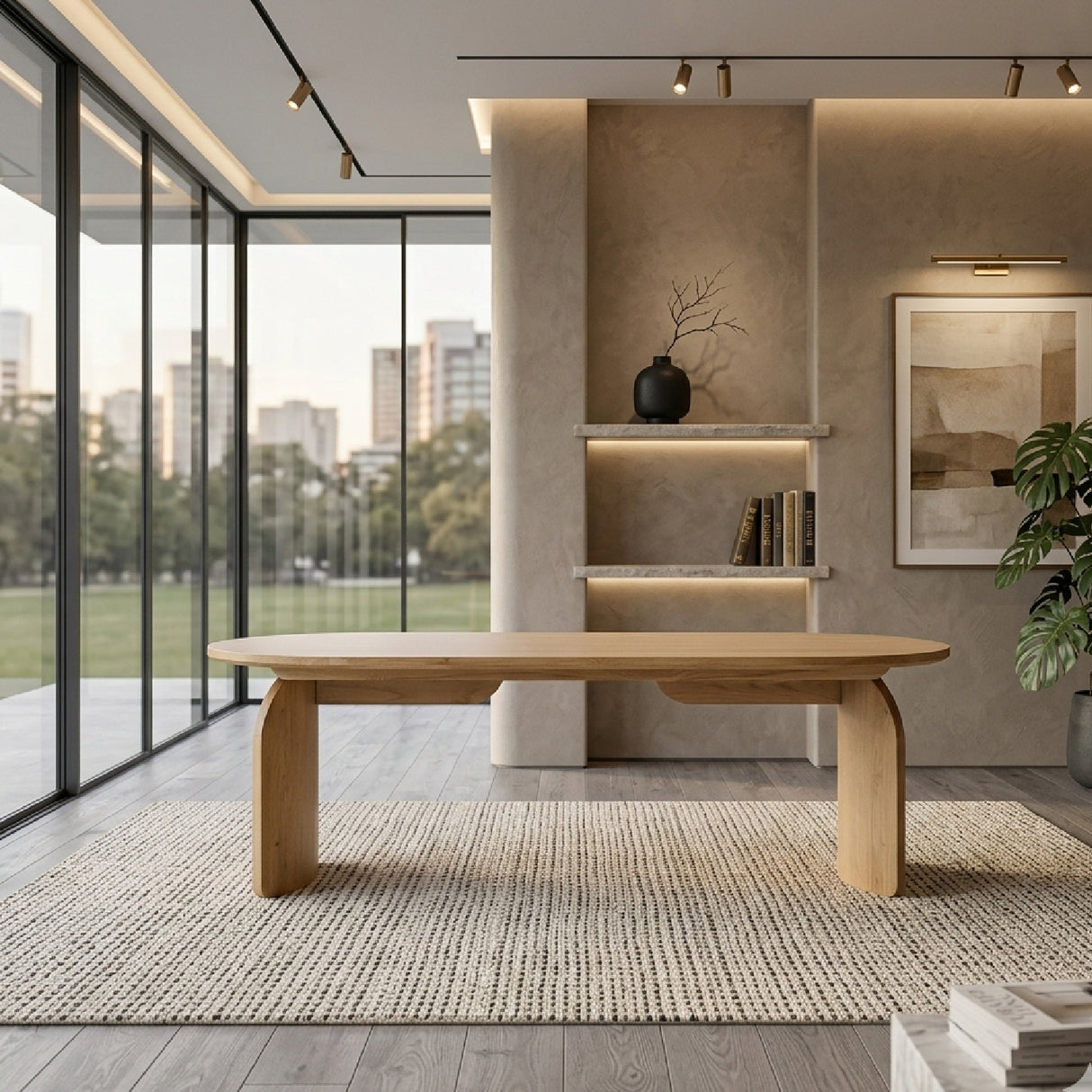 Natural Oak Organic Dining Table | Oroa.com