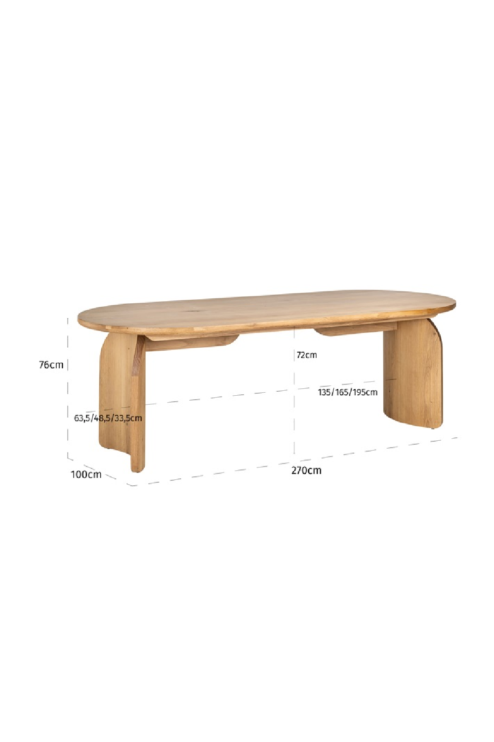 Natural Oak Organic Dining Table | Richmond Interiors Fairmont | Oroa.com