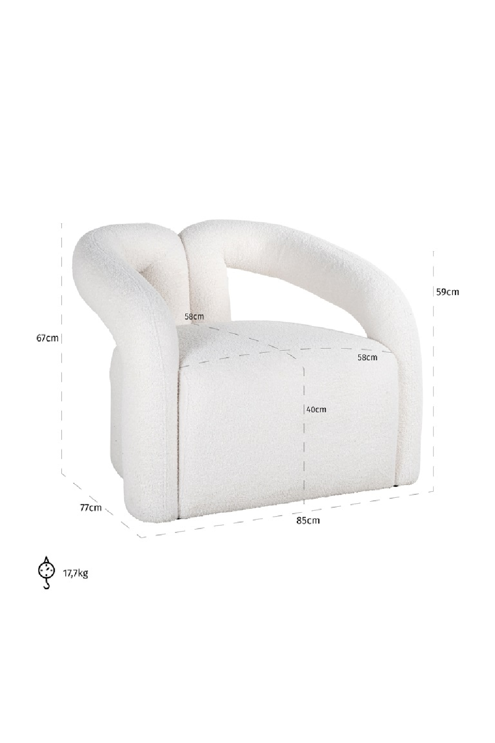 Modern Easy Chair | Richmond Interiors Dana | Oroa.com