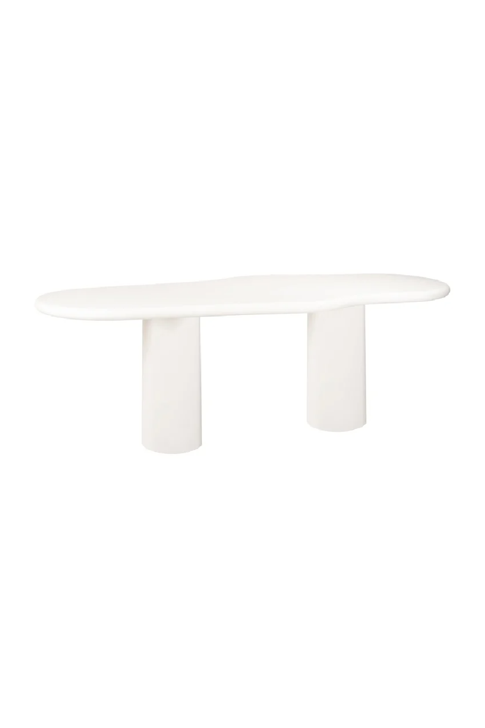 White Organic-Shaped Dining Table | Richmond Interiors Bloomstone | Oroa.com