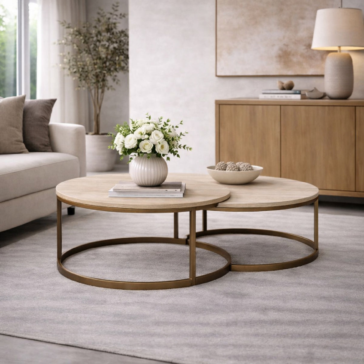 Round Nesting Coffee Table | Oroa.com