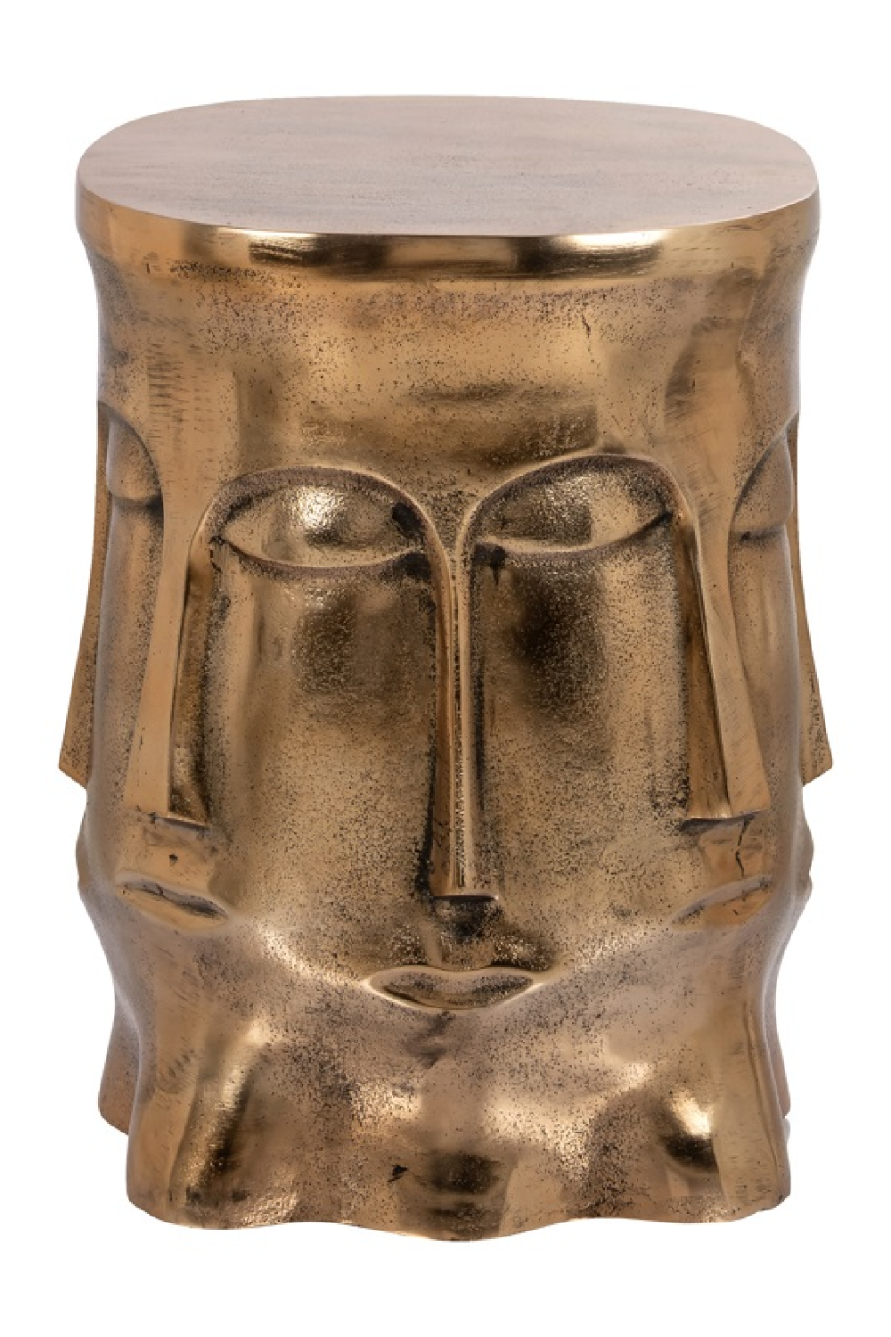 Gold Sculptural Face Side Table | Oroa.com