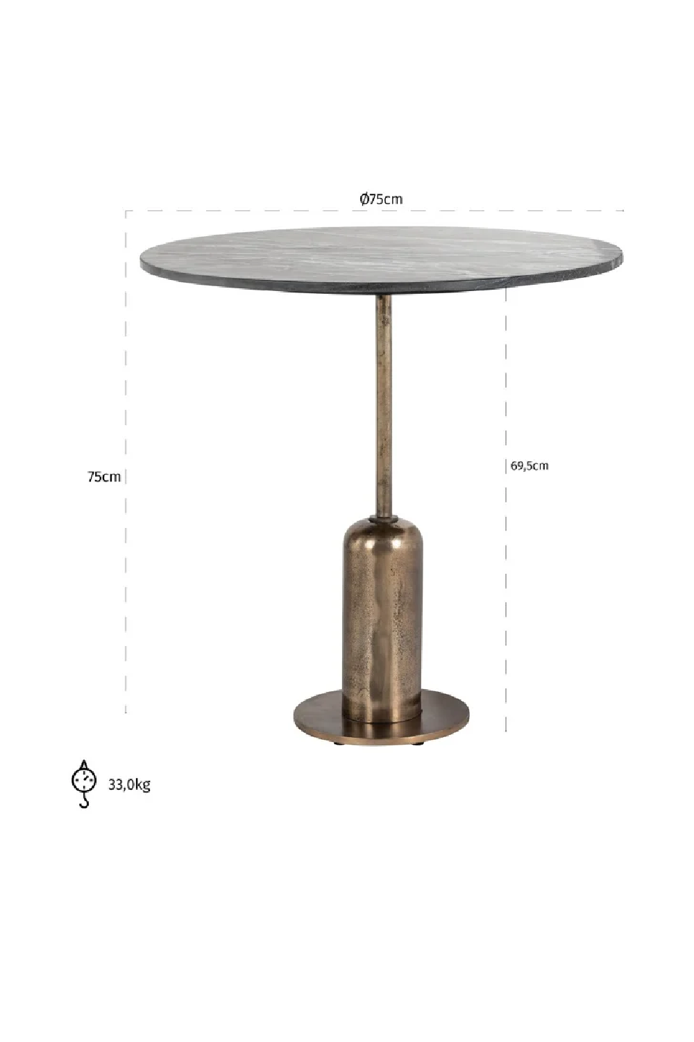 Round Marble Pedestal Dining Table | Richmond Interiors Logan | Oroa.com