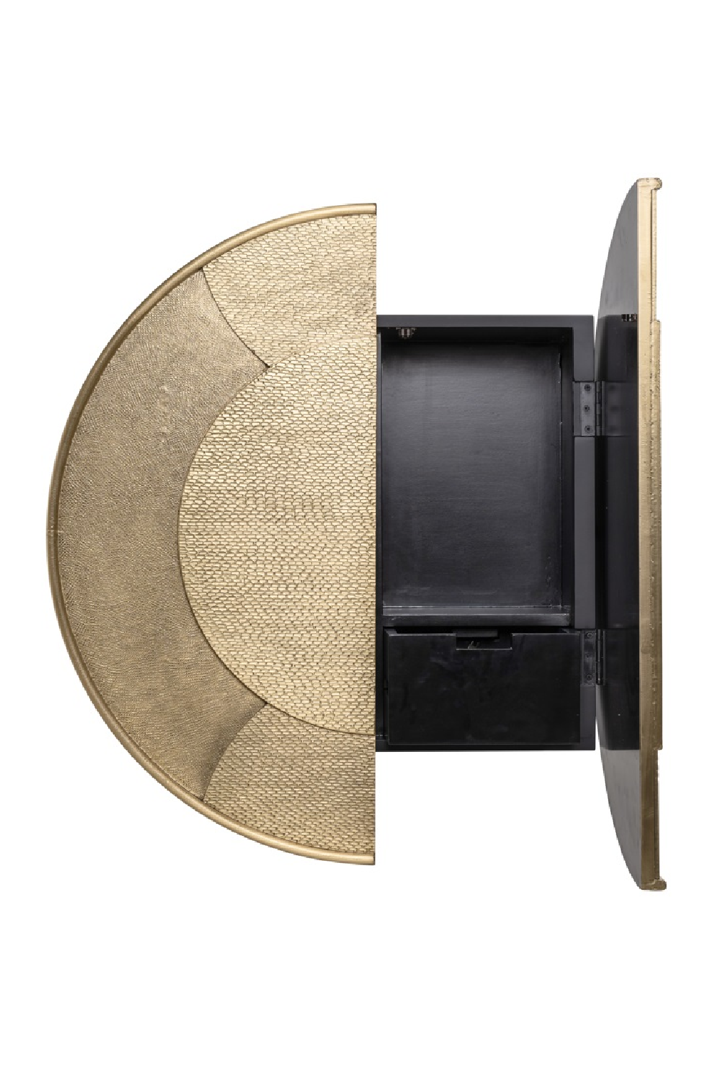 Circular Gold Wall Cabinet | Richmond Interiors Bowie | Oroa.com