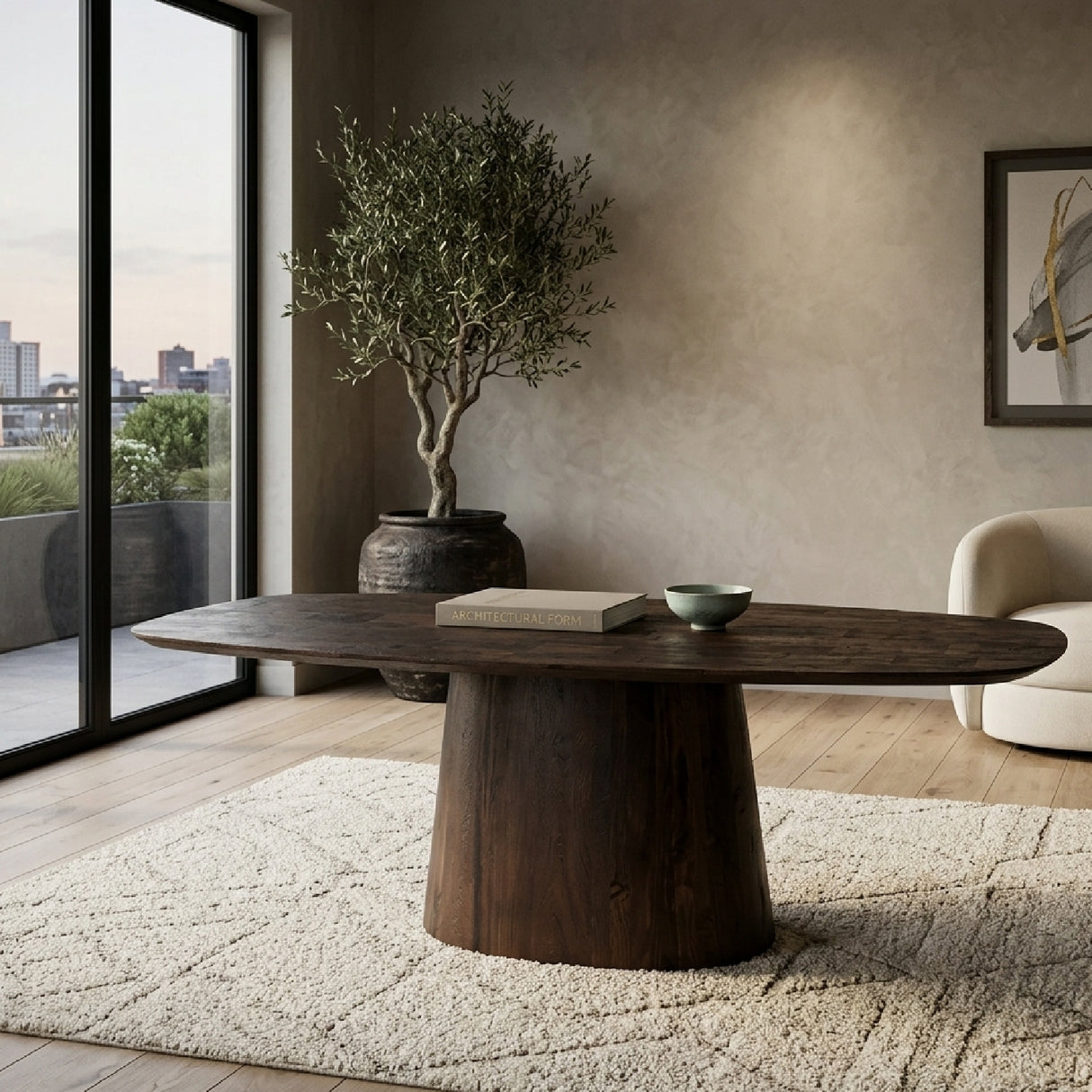 Wooden Oval Dining Table | Oroa.com
