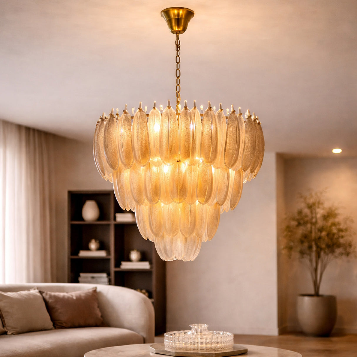 Glass Tiered Hanging Lamp | Oroa.com