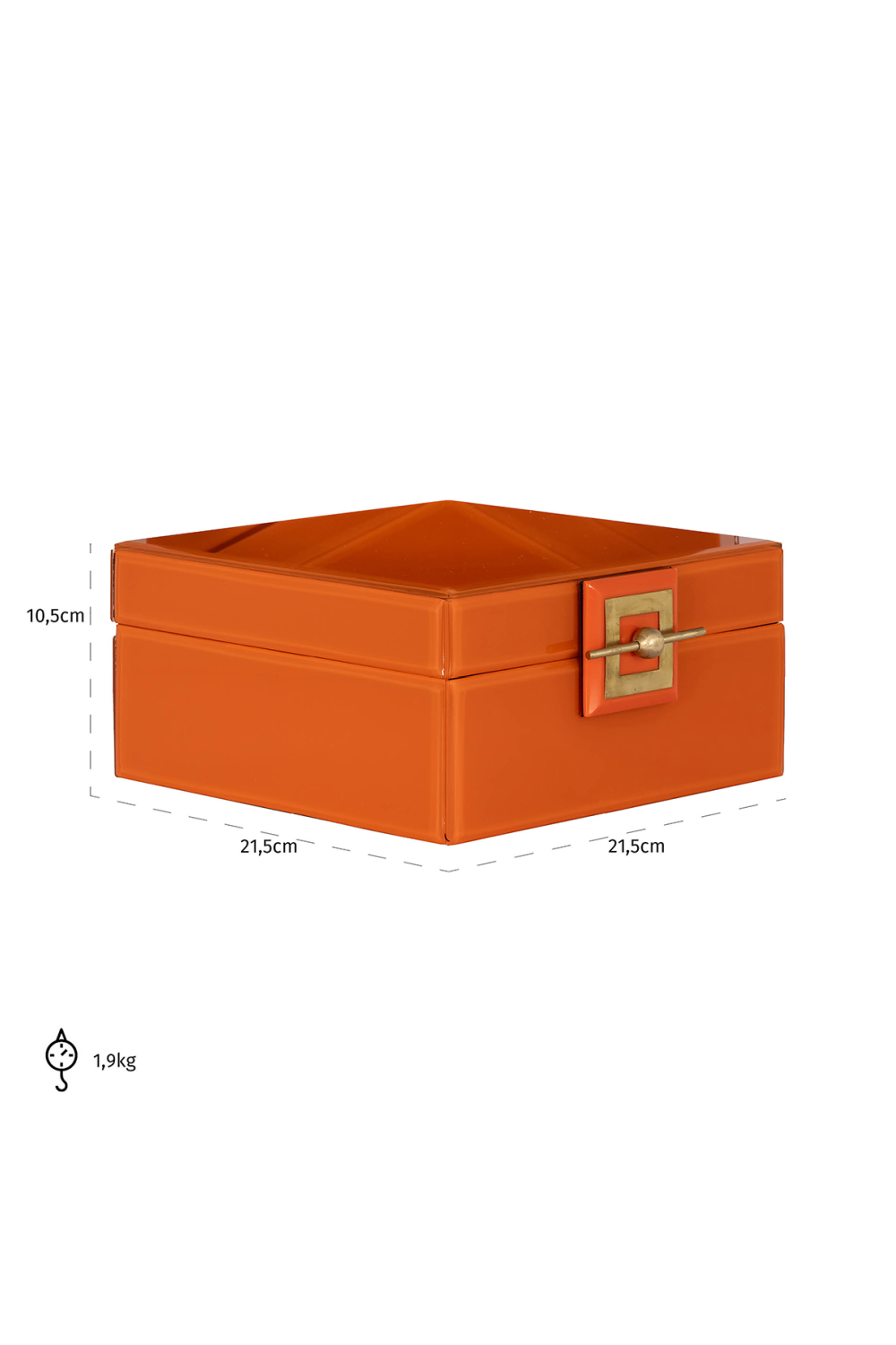 Orange Glass Jewelry Box | Richmond Interiors Bodine | Oroatrade.com