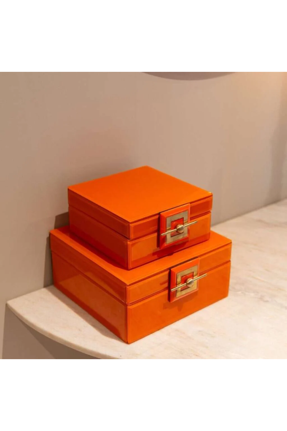Orange Glass Jewelry Box | Richmond Interiors Bodine | Oroatrade.com
