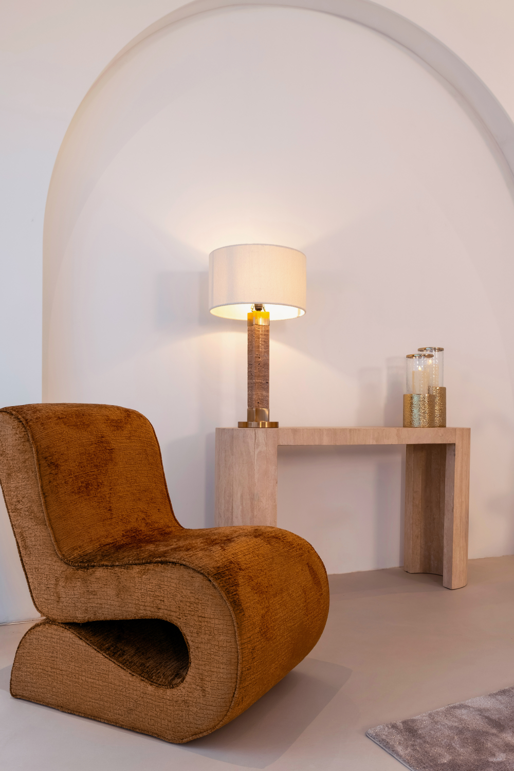 Beige Travertine Console Table | Richmond Interiors Biltmore | Oroa.com